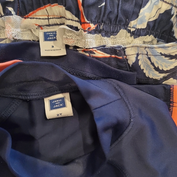Janie and Jack Swimming Shorts and Rashguard Top - Picture 5 of 7